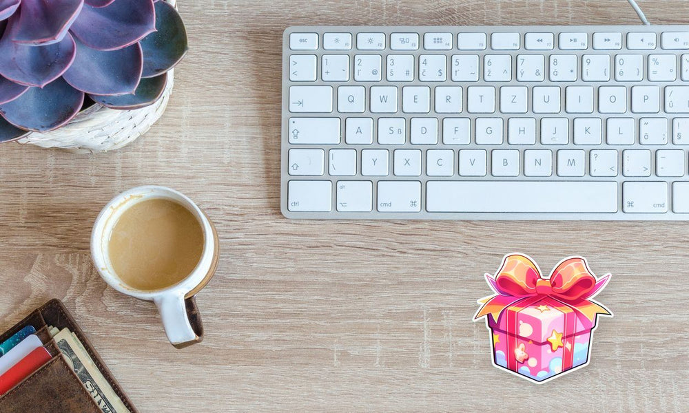Aesthetic Pink Wrapped Gift Sticker