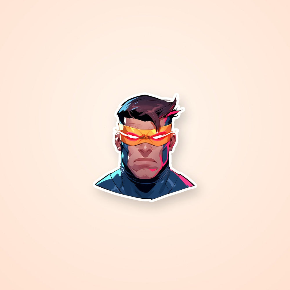 Cyclops Marvel Visor Head Sticker