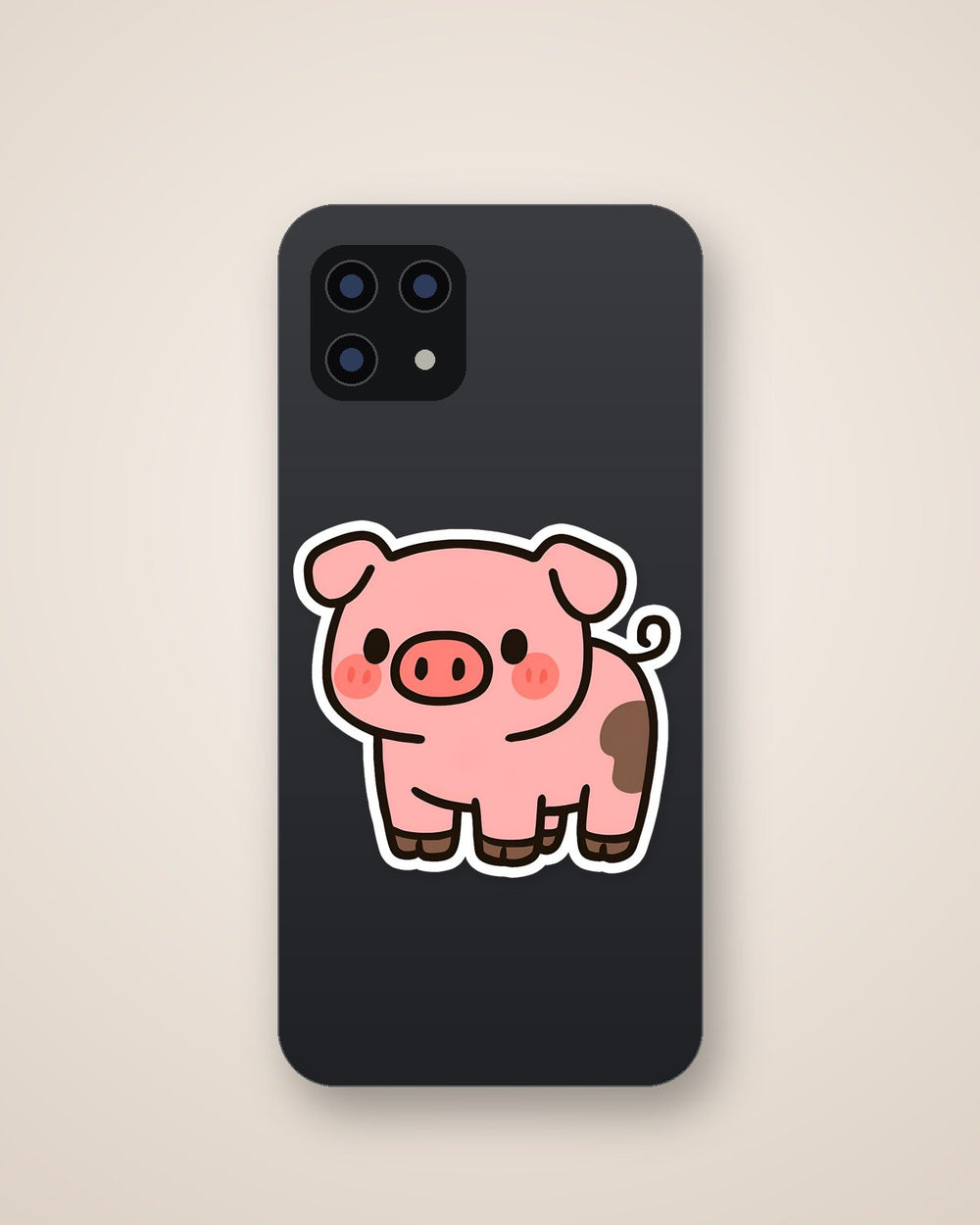 Minecraft Cute Pink Pig Sticker