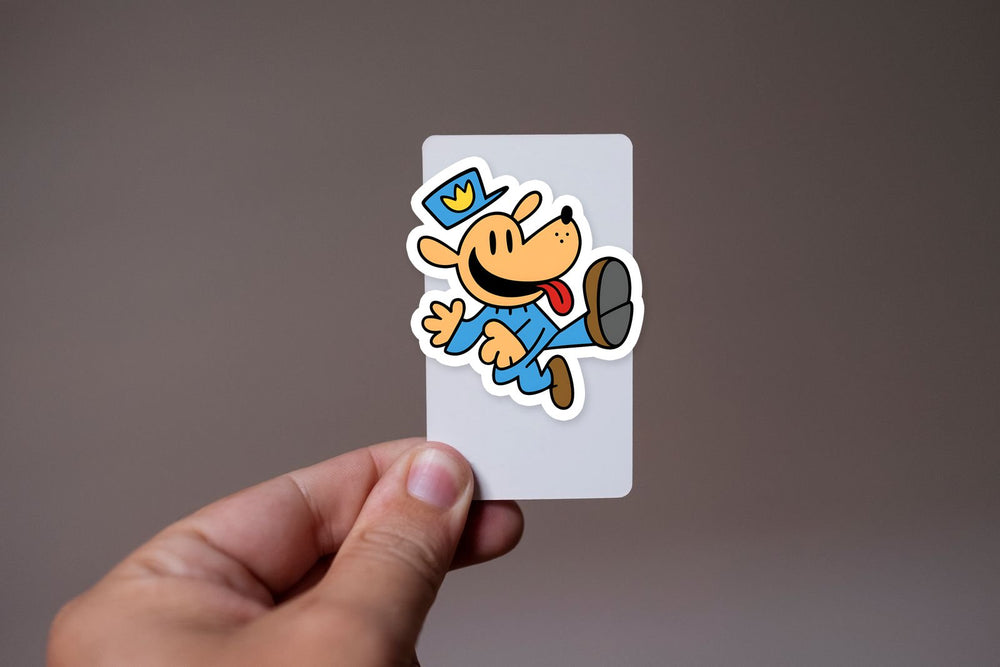 Dog Man Comic Character Sticker