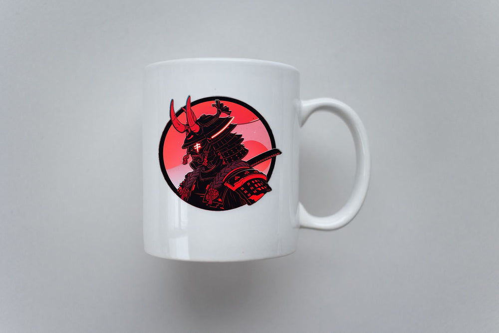 Japan Samurai Red Aesthetic Sticker
