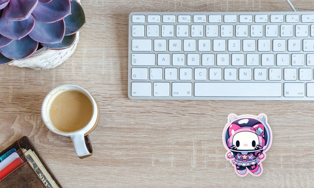 Cute Hello Kitty in Space Suit Sticker