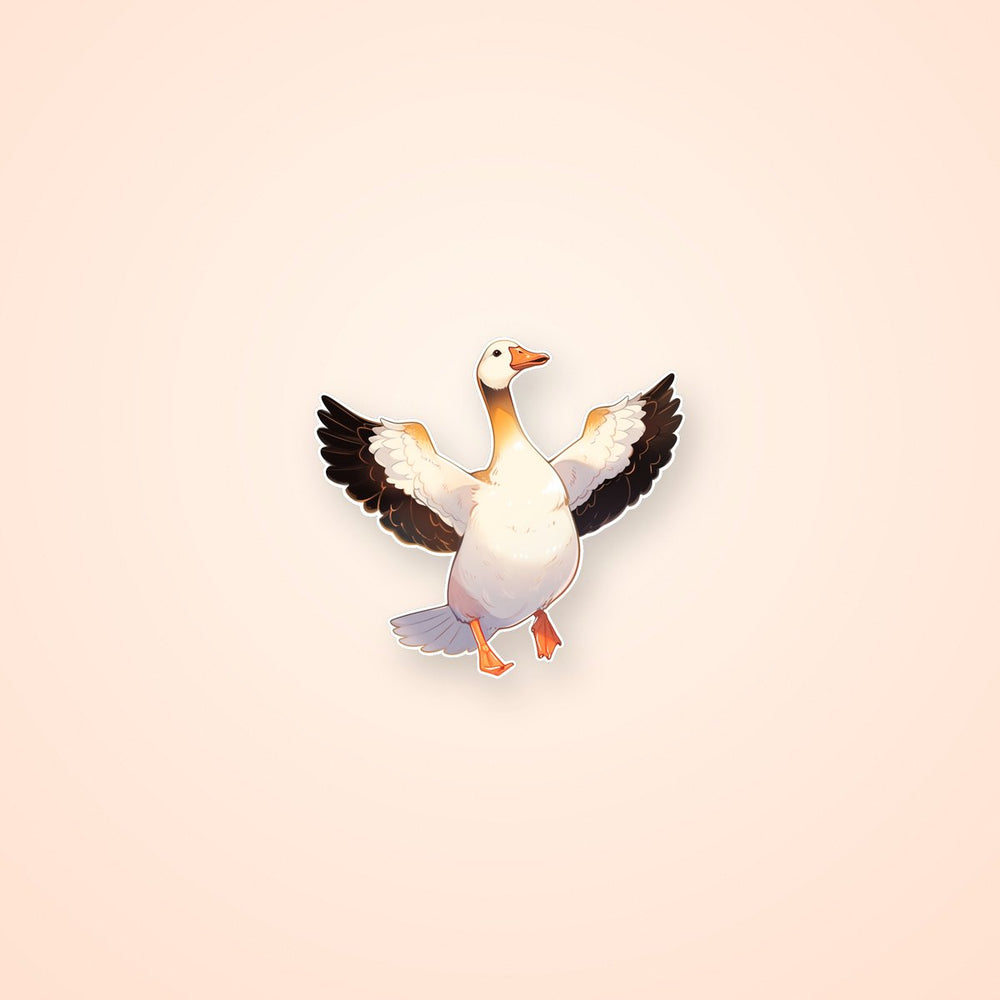 Goose with Outstretched Wings Sticker