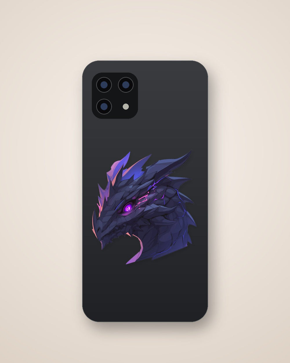 Purple Dragon Glowing Eyes Sticker