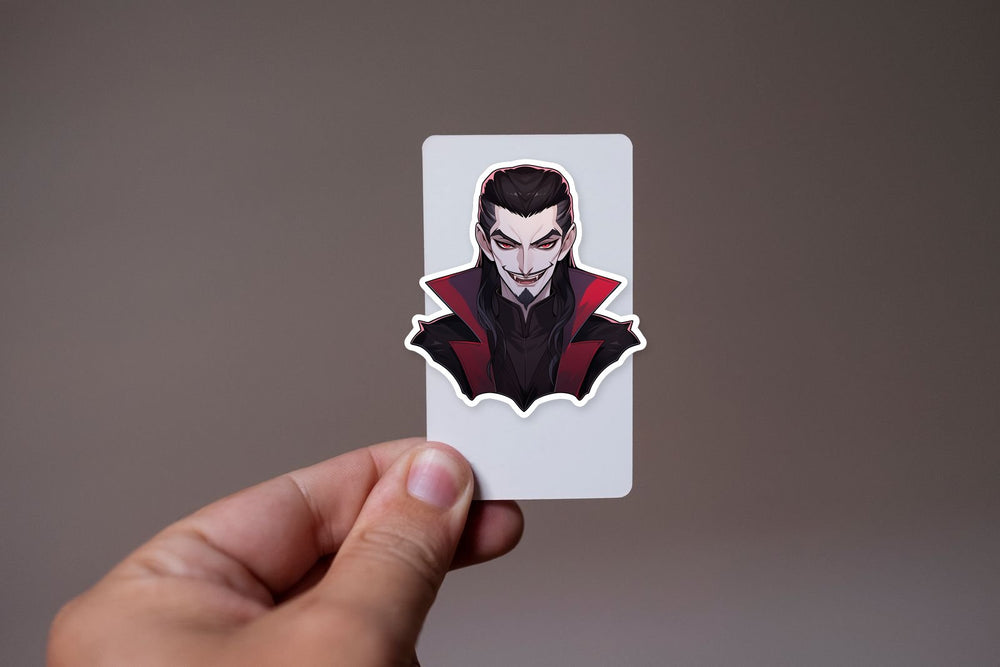 Halloween Smiling Dracula Sticker
