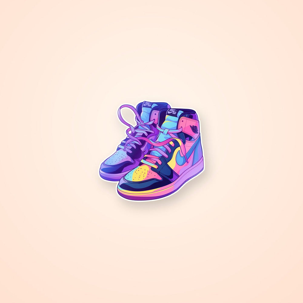 Colorful Nike Sneakers Neon Sticker