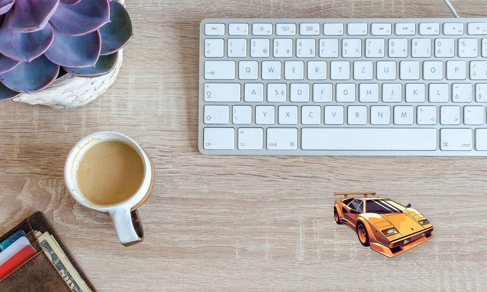 Cartoon Lamborghini Countach Sticker