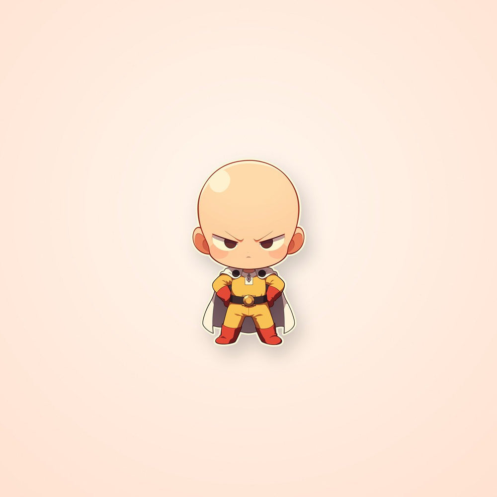 Chibi One Punch Man Angry Saitama Sticker