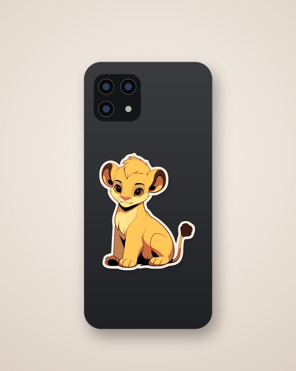 Baby Lion Cartoon Sticker