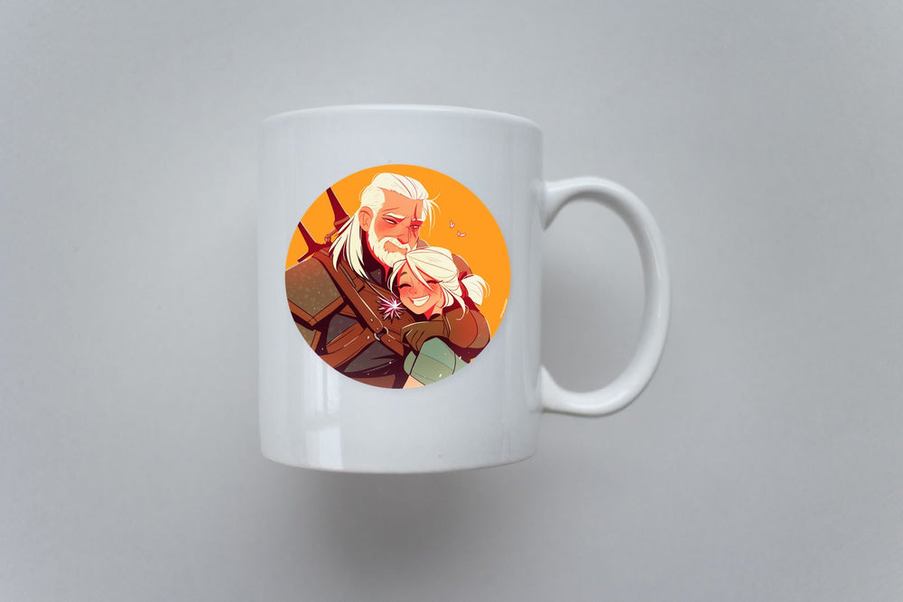 Geralt and Ciri Witcher Hug Sticker