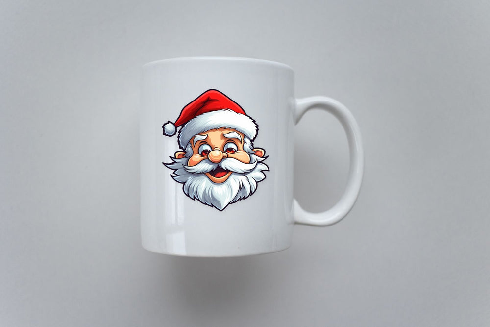 Cartoon Friendly Santa Head Sticker