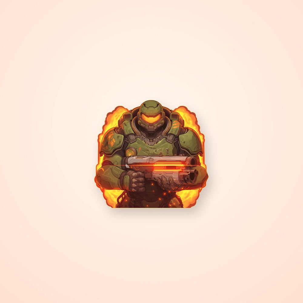 Doom Slayer Epic Gamer Sticker
