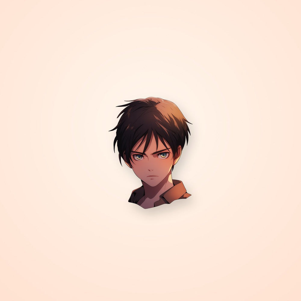 Aot Eren Yeager Head Anime Sticker