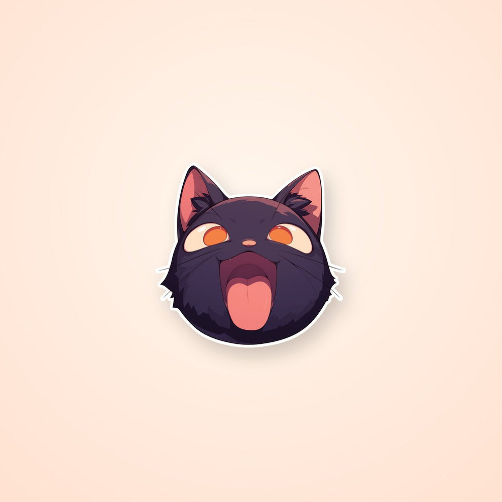 Black Cat Funny Ignorant Hype Sticker