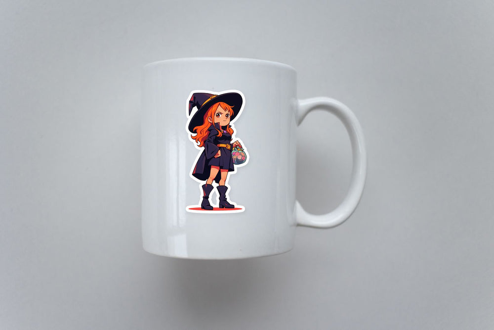 One Piece Nami Witch Outfit Halloween Sticker