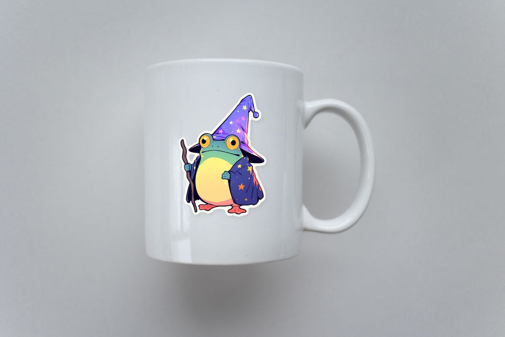 Wizard Frog in Cloak & Hat Sticker