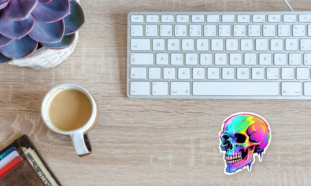 Halloween Colorful Skull Sticker