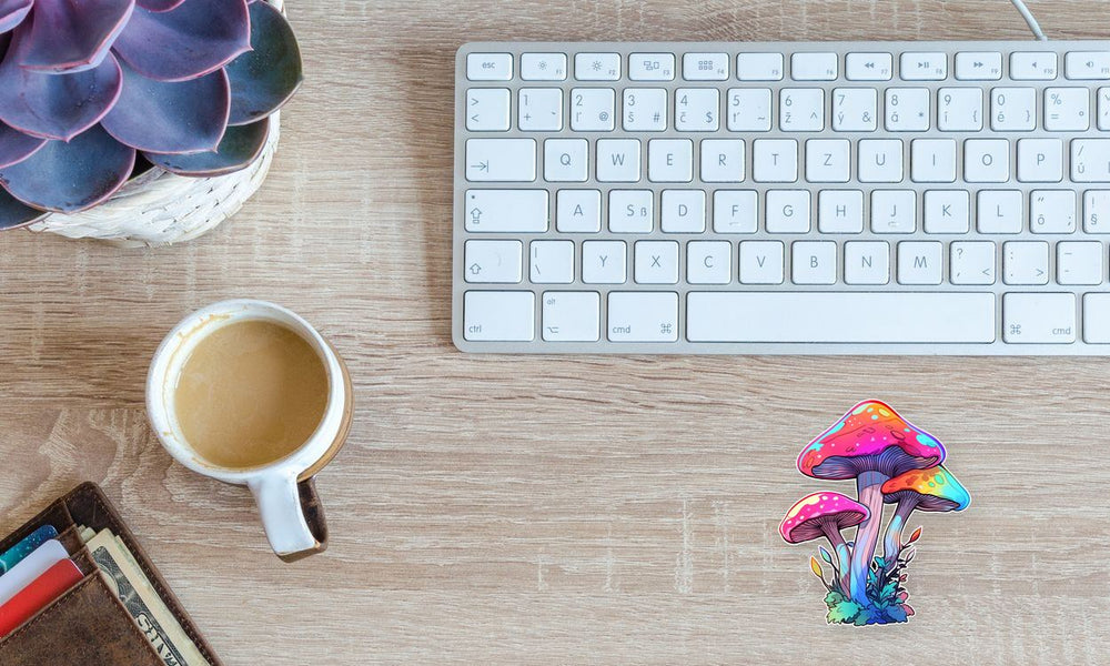 Three Trippy Mushrooms Sticker
