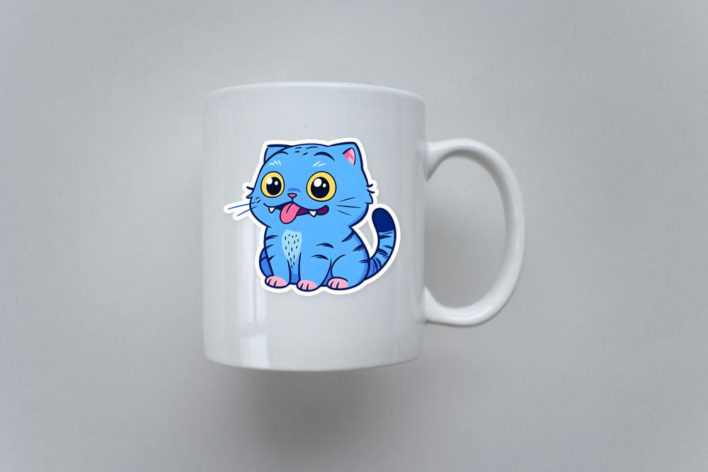 Derpy Tiger Tongue Out Kawaii Sticker