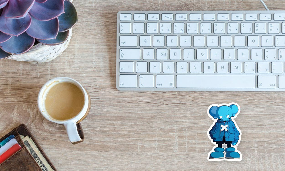Kaws Blue Hoodie Hypebeast Sticker