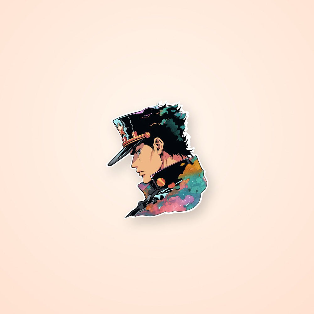 Aesthetic Multicolored Jotaro Kujo Sticker
