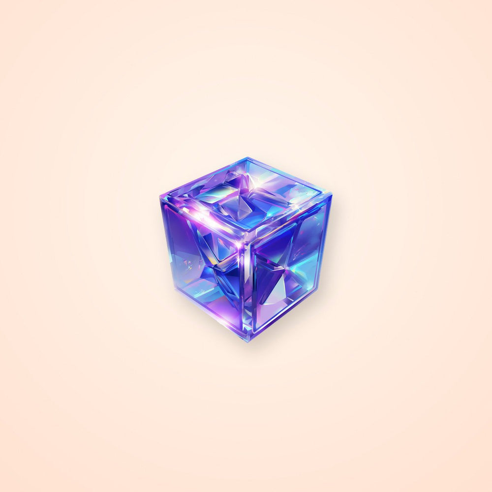 Galaxy Crystal Cube Sticker
