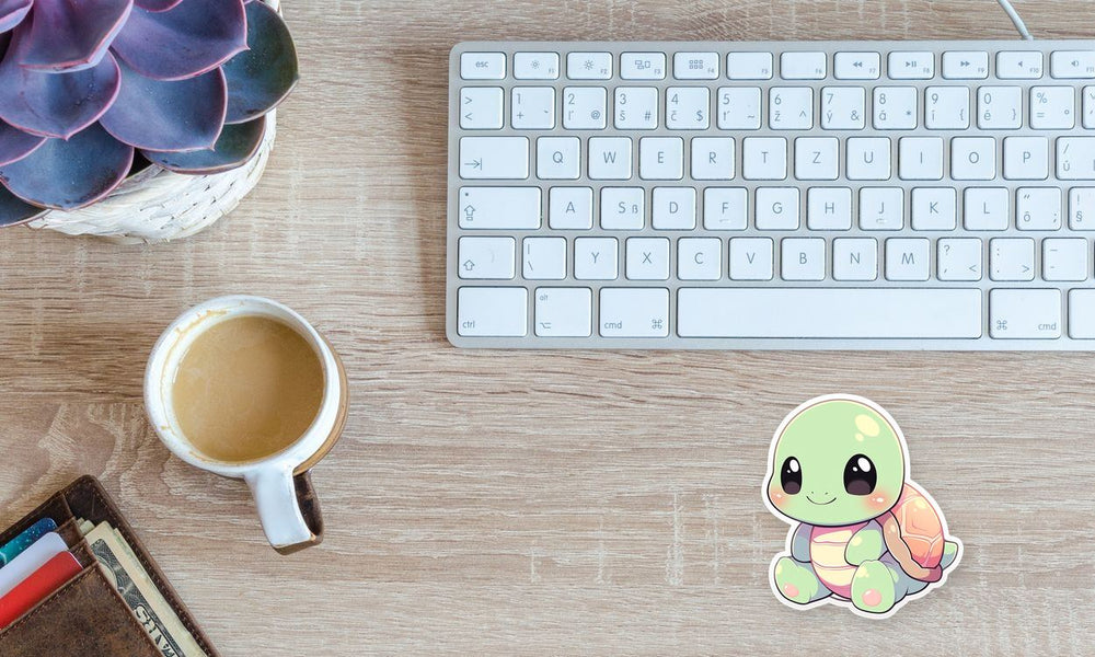Cute Baby Green Turtle Sticker