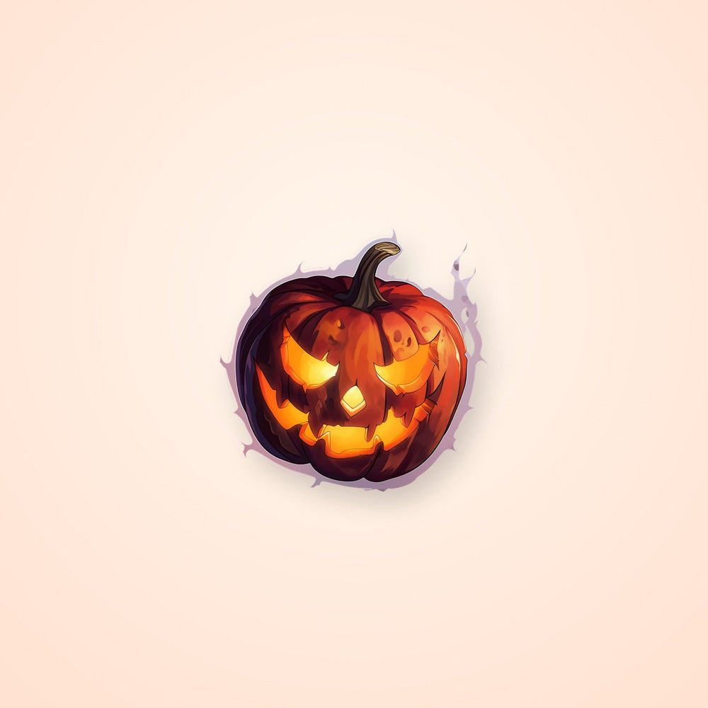 Jack-O’-Lantern Smoky Purple Stroke Sticker