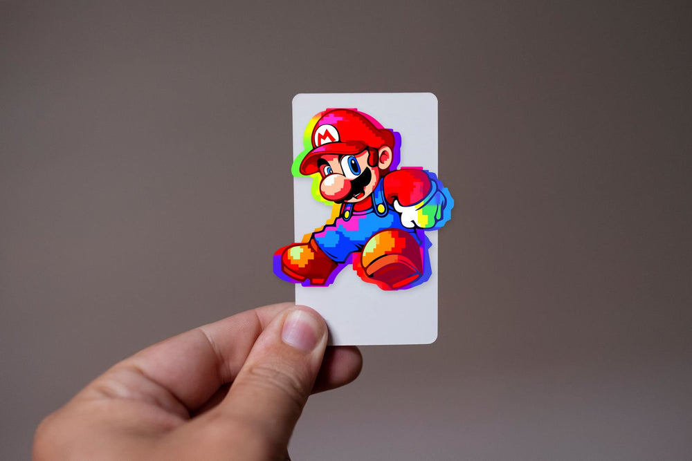 Colorful Super Mario Pixel Sticker