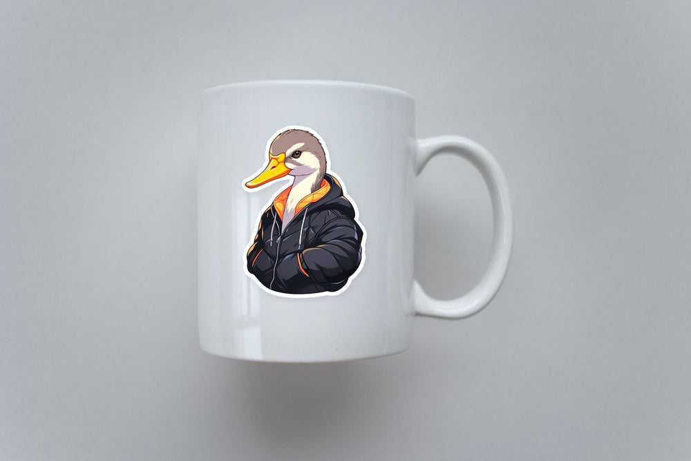 Stylish Goose in a Sweatshirt Sticker