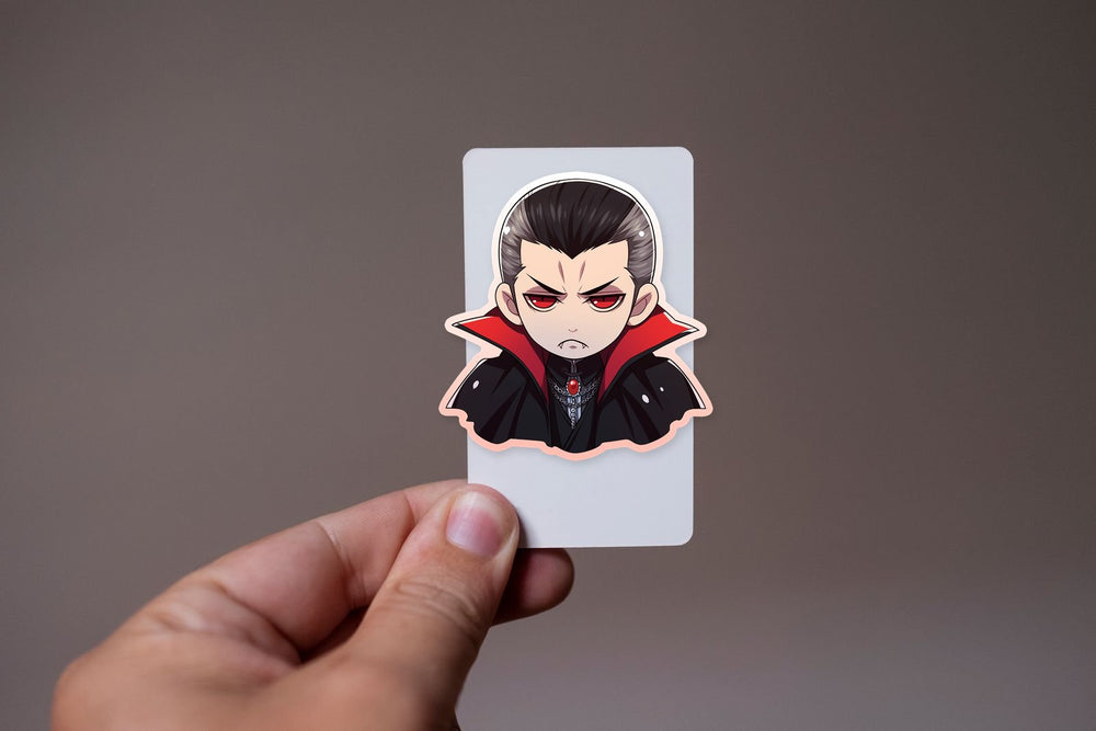 Sad Chibi Vampire Halloween Sticker