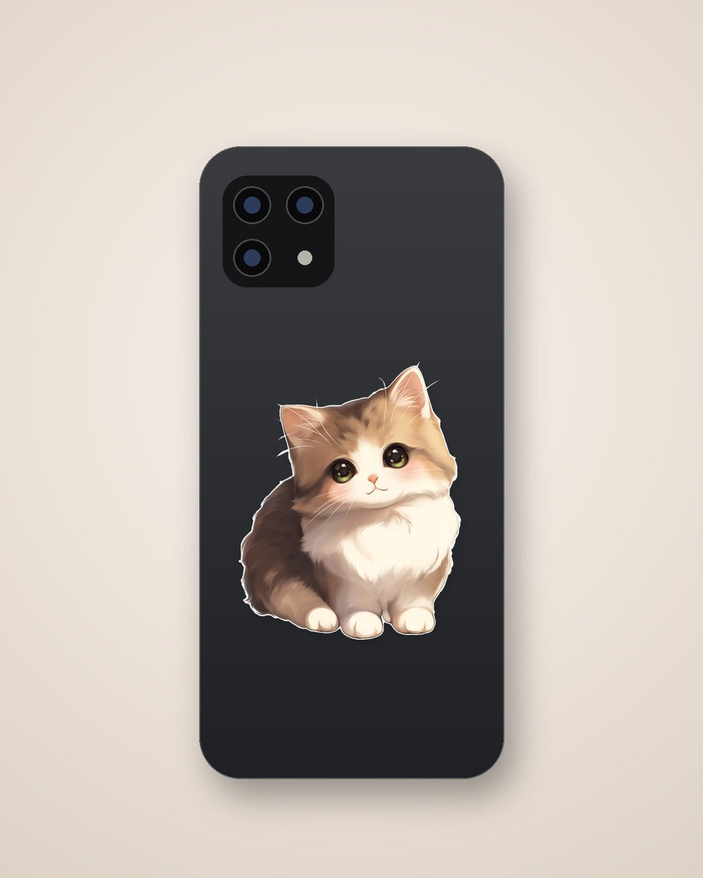 Big-Eyed Fluffy Cat Sticker