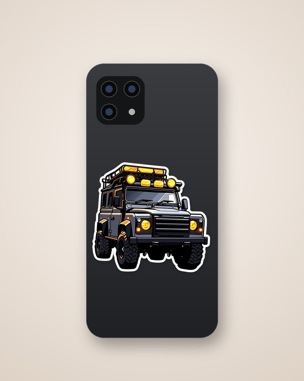 Black Jeep Cardboard Sticker