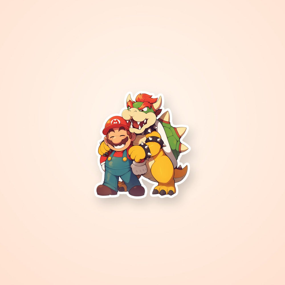 Super Mario & Bowser Friendship Sticker
