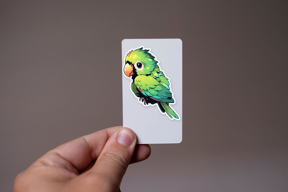 Green Parrot Aesthetic Sticker