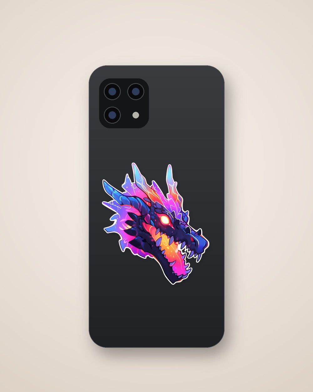 Colorful Dragon Head Sticker