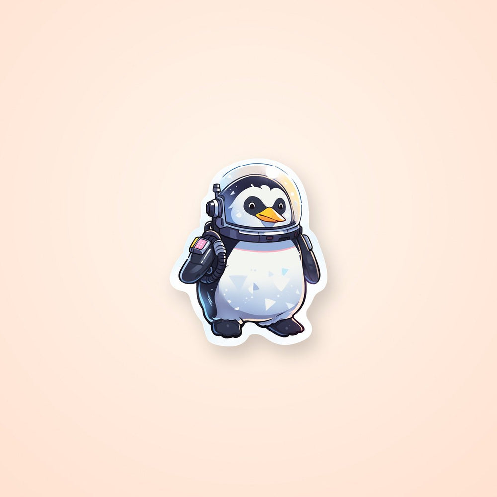 Funny Penguin Astronaut Sticker