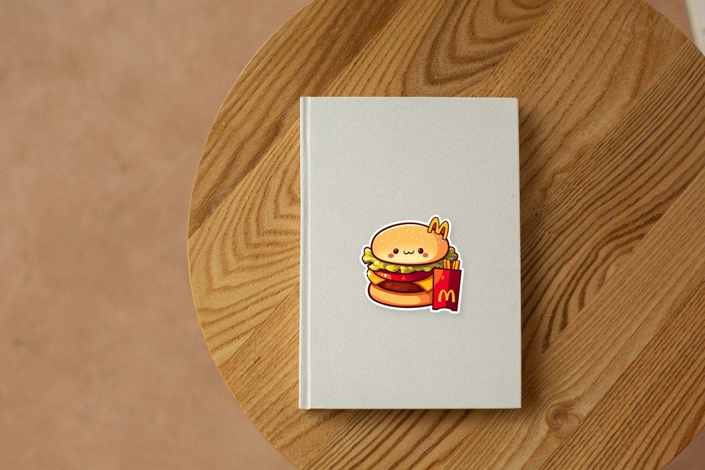 Kawaii Hamburger Fries Fast Food Sticker