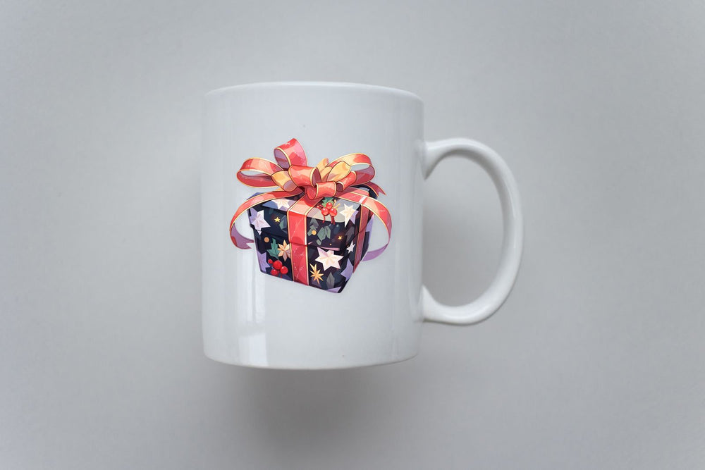 Christmas Present with Red Bow Sticker