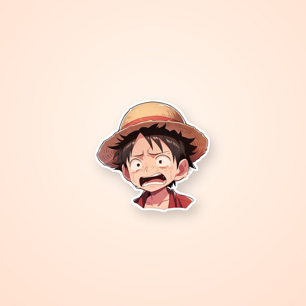 Crying Monkey D. Luffy One Piece Sticker