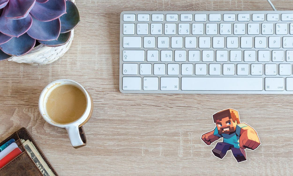 Minecraft Steve Punch Pose Sticker
