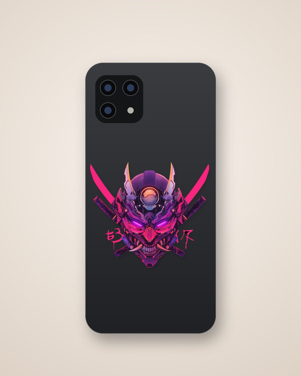 Cyberpunk Oni Mask Sticker