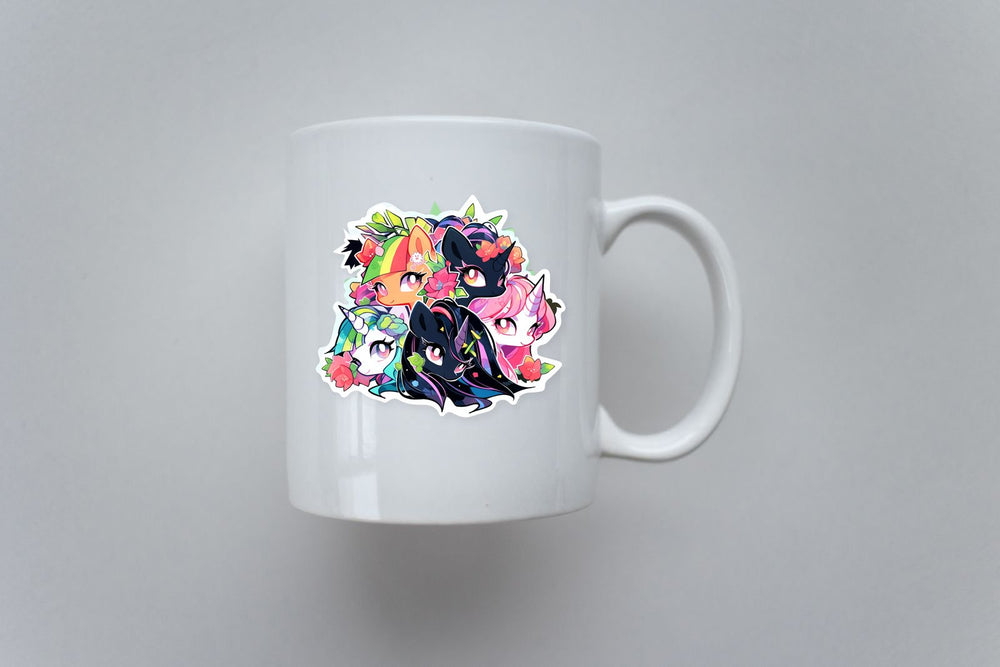 Aesthetic Bright Cute Unicorns Sticker