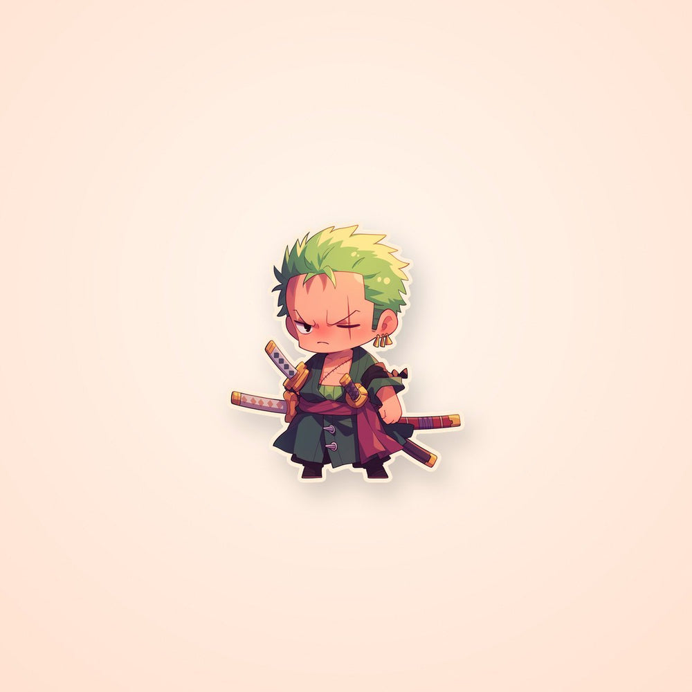 Chibi One Piece Roronoa Zoro Sticker
