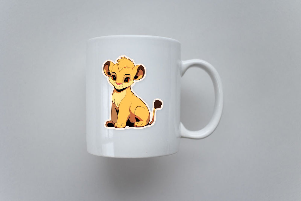 Baby Lion Cartoon Sticker