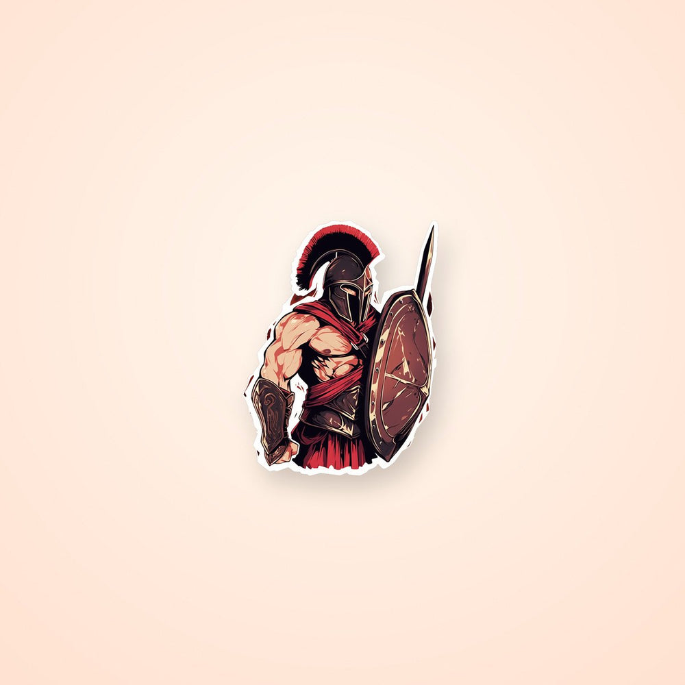 Aesthetic Spartan Warrior Sticker