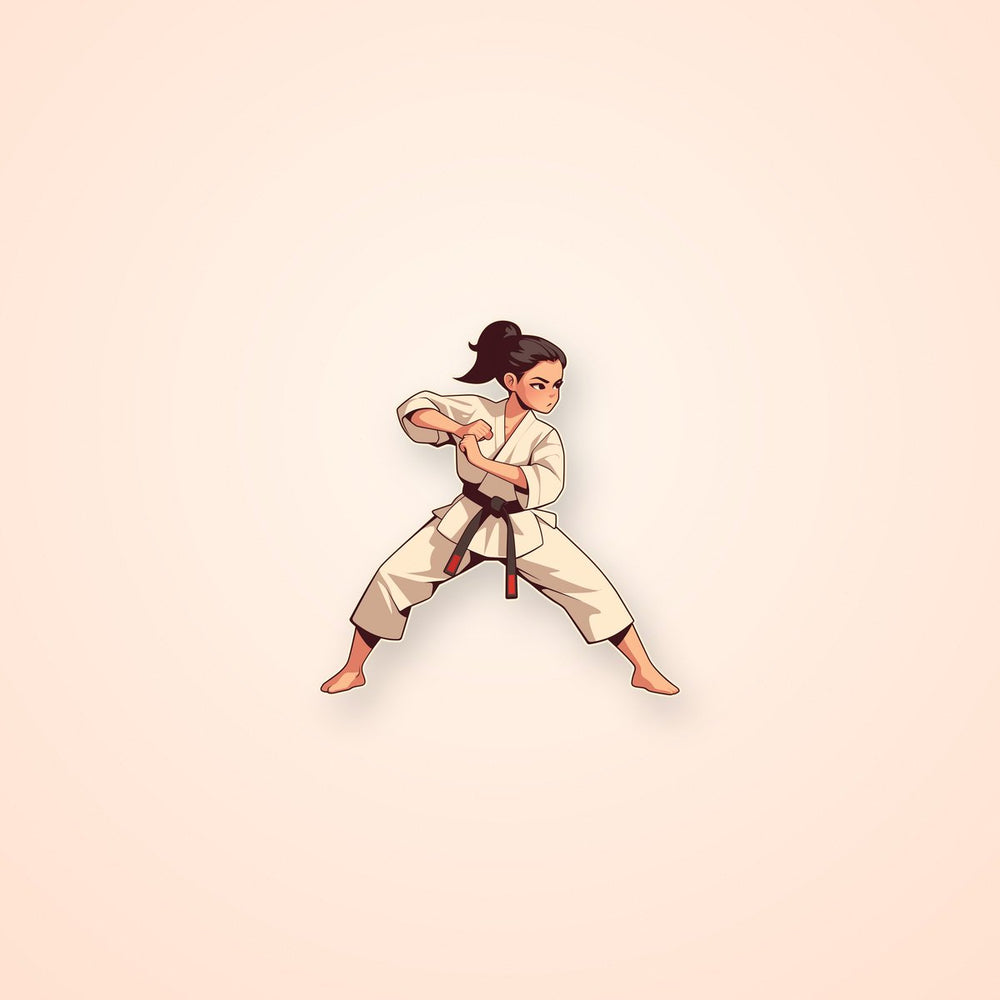 Karate Martial Arts Girl Sticker