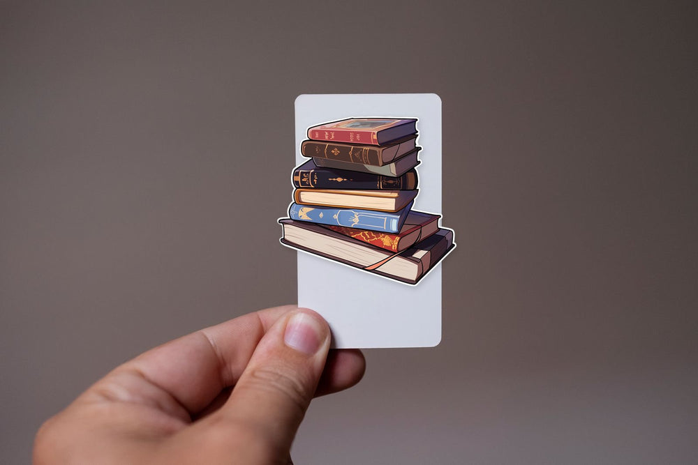 Stack of Vintage Books Sticker