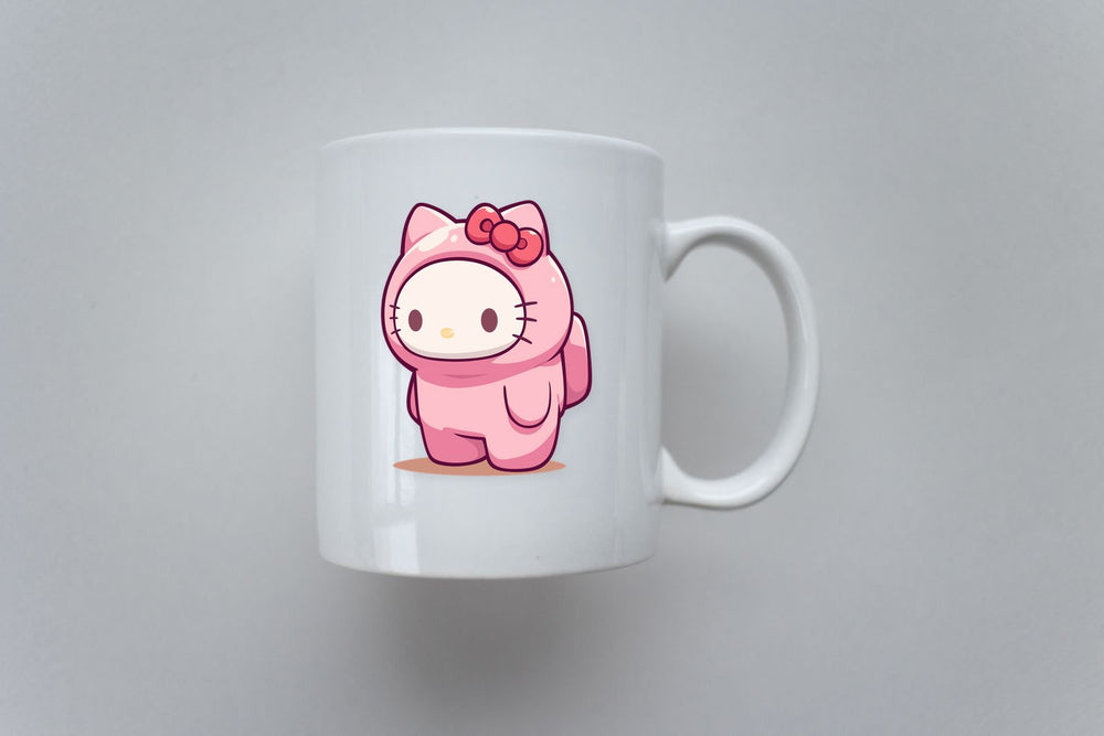 Hello Kitty Among Us Pink Costume Sticker