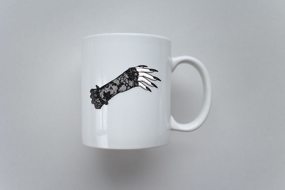 Vintage Gothic Lace Glove Hand Dark Sticker